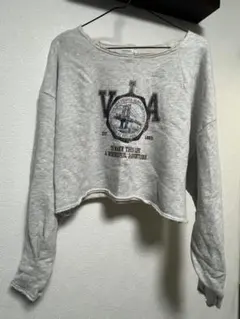 グレー クロップドスウェット Fサイズ
