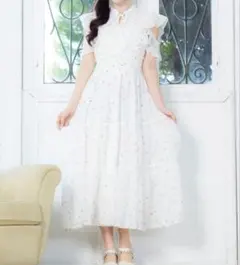 新品タグ付】Riu Blooming Organza Dress アイボリー - メルカリ