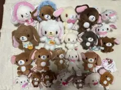 シュガーバニーズ　マスコット　ぬいぐるみ　大量　まとめ売り　しろうさ　くろうさ