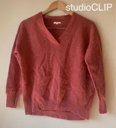 studioCLIP スタディオクリップ　ウールVネックニット