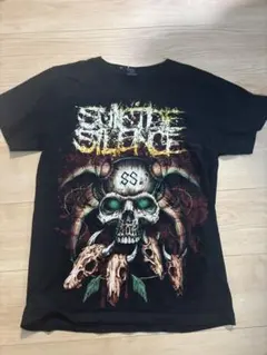 SUICIDE SILENCEスーサイドサイレンスロックバンドTシャツ S 古着