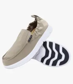 スリッポン スニーカー メンズ レディース 超軽量カジュアル シューズ ベージュ