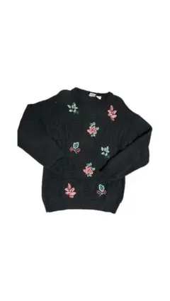 Lady Foot Locker 花柄刺繍セーター Lサイズ
