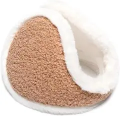 イヤーマフ 防寒 シープボア フリース 耳当て 裏起毛 男女兼用（コーヒー）