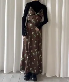 CLARA SATIN CAMI DRESS（M）