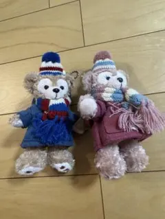 ダッフルコート ダッフィー シェリーメイ ぬいぐるみバッジペアセット