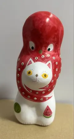 相良人形　猫に蛸　八代目　スイカ　黒しっぽ 相良人形 猫に蛸 八代目 スイカ 黒しっぽ - メルカリ