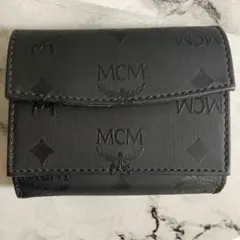 MCM ヴィセトス柄 三つ折り財布 コンパクトウォレット ブラック - メルカリ