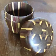 寄木細工 箱根細工 棗 なつめ 茶入れ 無垢 合子 茶道具 茶道 抹茶 茶筒