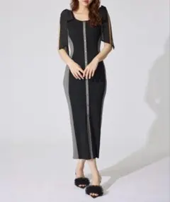 【新品・未着用】rienda バイカラーリボンワンピース