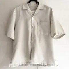 【おまけ付　セットアップ】GUシャツ５分袖　サイドスリット　オフホワイト