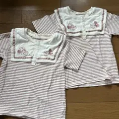 双子 ディズニーセーラー襟Tシャツ