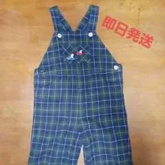 ★値下げ★ファミリアチェック柄オーバーオール 100