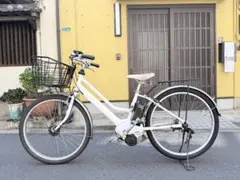 中古電動自転車 ヤマハ PASナチュラ 26インチ ホワイト横浜 №8955