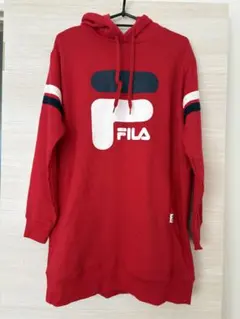 FILA ビッグロゴ パーカー 赤 M ストリート