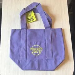 Trader Joe's ミニトートバッグ 紫(10/17以降発送可）