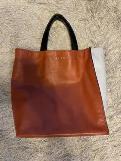 MARNI マルニ　タンブルレザー製　MUSEO SOFT バッグ　ブラウン