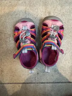 KEENキッズサンダル ピンク・マルチカラー15.0