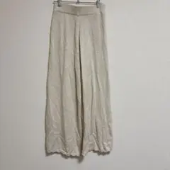【Sincerely Jules】リブニット ワイドパンツ アイボリー S訳あり