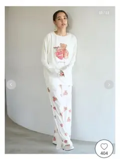 【新品】ジェラートピケ　上下セット　ベア柄　定価 13,750円