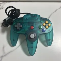 任天堂64 コントローラー　動作OK クリアブルー