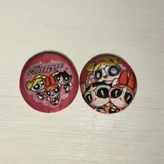 パワーパフガールズ 刺繍缶バッチ 2点セット