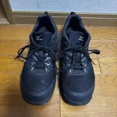 ミズノ 安全靴 オールマイティVS 紐タイプ 26.5cm ブラック×シルバー