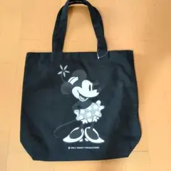 Disney ミニーマウス トートバッグ 黒 リバーシブル