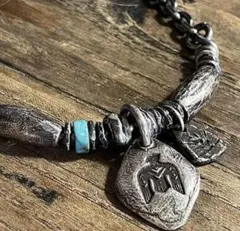 大人気　モテイーグルネックレス　ターコイズネックレス　ナバホ族　ビンテージ風
