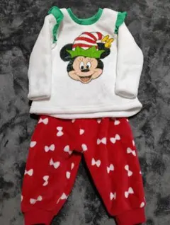 クリスマ　ミッキー ボア　フリース パジャマ セットアップ　90cm