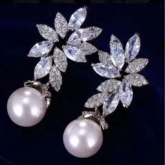 ピアス ブライダル フォーマル パール イミテーション レディース 結婚式