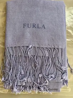FURLA 薄紫 ストール フリンジ付き