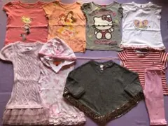 子供服まとめ売り9点女の子半袖6/6X 120cm前後 justice キティー