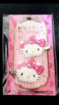 ♡サンリオ ハローキティ 前髪クリップ ヘアクリップ デラックス（PK）♡