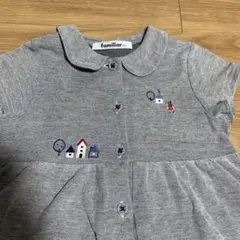familiar グレー 半袖ワンピース 100cm