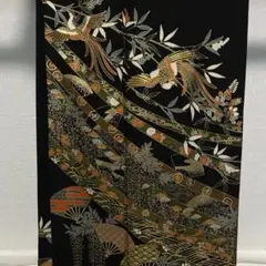 D577 黒留袖　鳳凰　金駒刺繍　正絹　着物　袷　しつけ糸付き未使用極美品