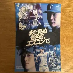 ファイターズ 伏見寅威 山﨑福也 まだ見ぬ景色を、エスコンで。ステッカーさちとら