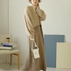 Bab　ケーブルカーディガン　ベージュ　Mサイズ