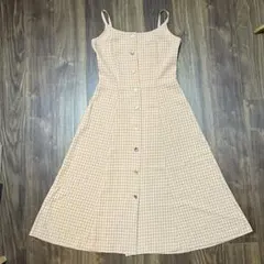ギンガムチェック　キャミワンピース