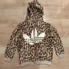 adidas×RODEO CROWNS コラボヒョウ柄 ジップパーカー Fサイズ