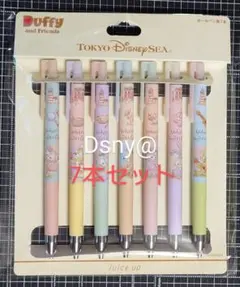 東京ディズニーシー ダッフィー＆フレンズ ボールペン 黒 7本セット