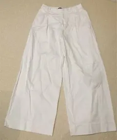 【美品】ZARA ホワイト ワイドパンツ