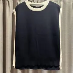 ニット半袖トップス