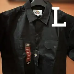 新品　Dickies ディッキーズ メンズ 半袖 ワークシャツ　L ブラック