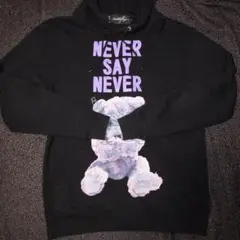 ミルクボーイ NEVER SAY NEVERベアパーカー黒フーディーユニセックス