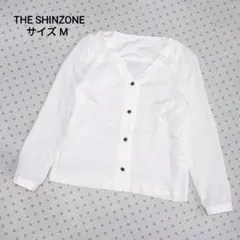 【美品】THE SHINZONE ホワイト ブラウス Vネック S〜Mのサムネイル