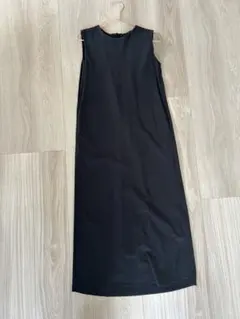 ナノユニバース　バックギャザーノースリーブカットワンピース　ポケット付
