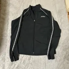 asics ブラック ウォームアップウェア
