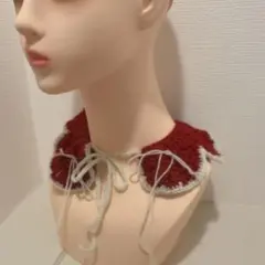 編み物 つけ襟 春っぽいカラーイメージ