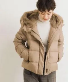 【URBAN RESEARCH】38ラビットフードストレッチショートダウン